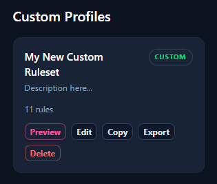 Editing custom subtitle ruleset profile in Sublandia Editor